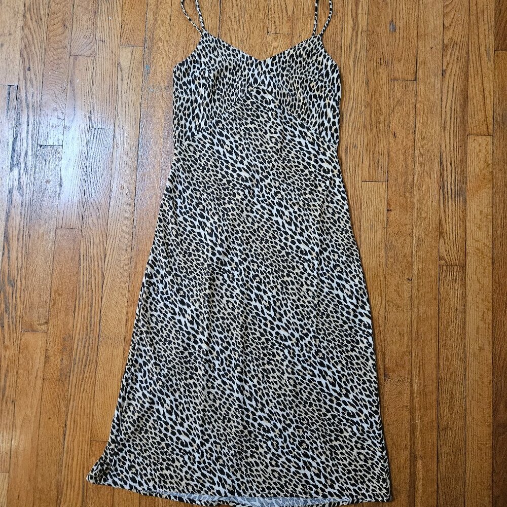 Levi's Marietta Satin Leopard Slip Dress size XS